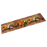 VidaXL Küchenmatte waschbarer Kräuterdruck 60x180 cm Samt