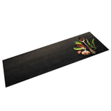 Vidaxx Küchenmatte waschbarer Kräuterdruck 45x150 cm Samt