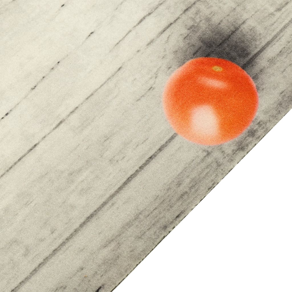 Vidaxx Küchenmatte waschbarer Tomatendruck 45x150 cm Samt