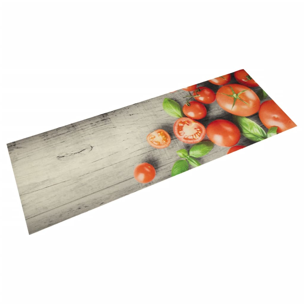 Vidaxx Küchenmatte waschbarer Tomatendruck 60x180 cm Samt