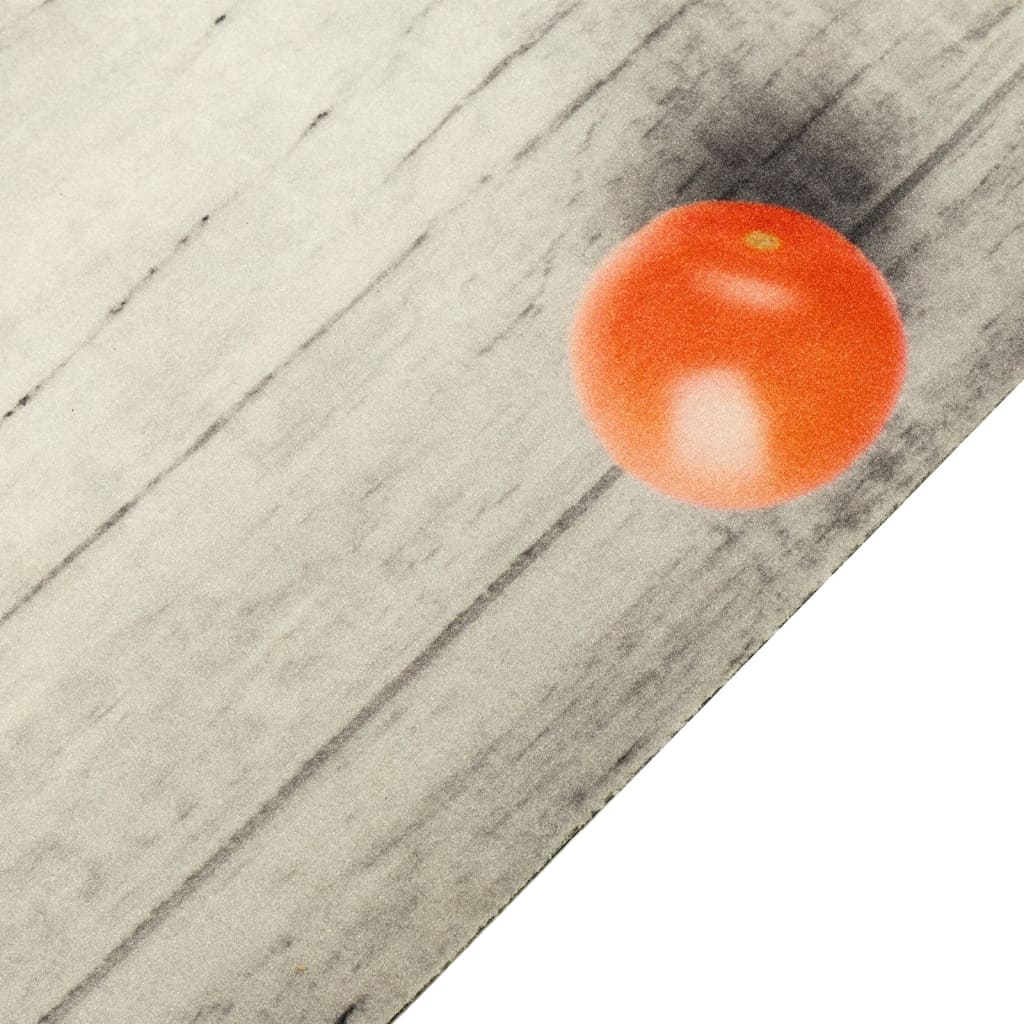 Vidaxx Küchenmatte waschbarer Tomatendruck 60x180 cm Samt