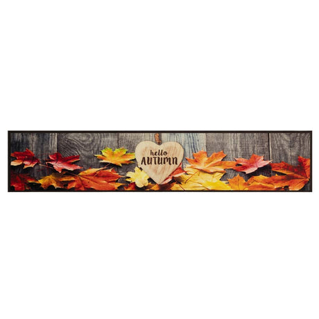 Vidaxx Küchenmatte waschbarer Herbstdruck 60x300 cm Samt