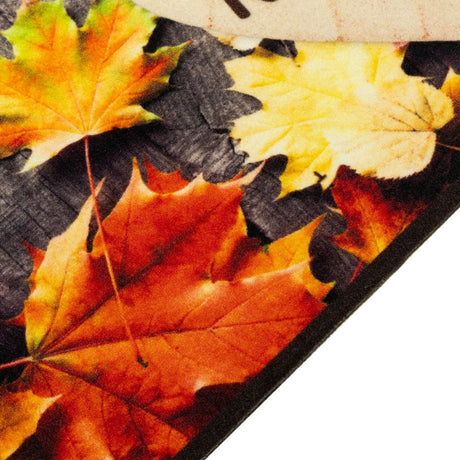 Vidaxx Küchenmatte waschbarer Herbstdruck 60x300 cm Samt