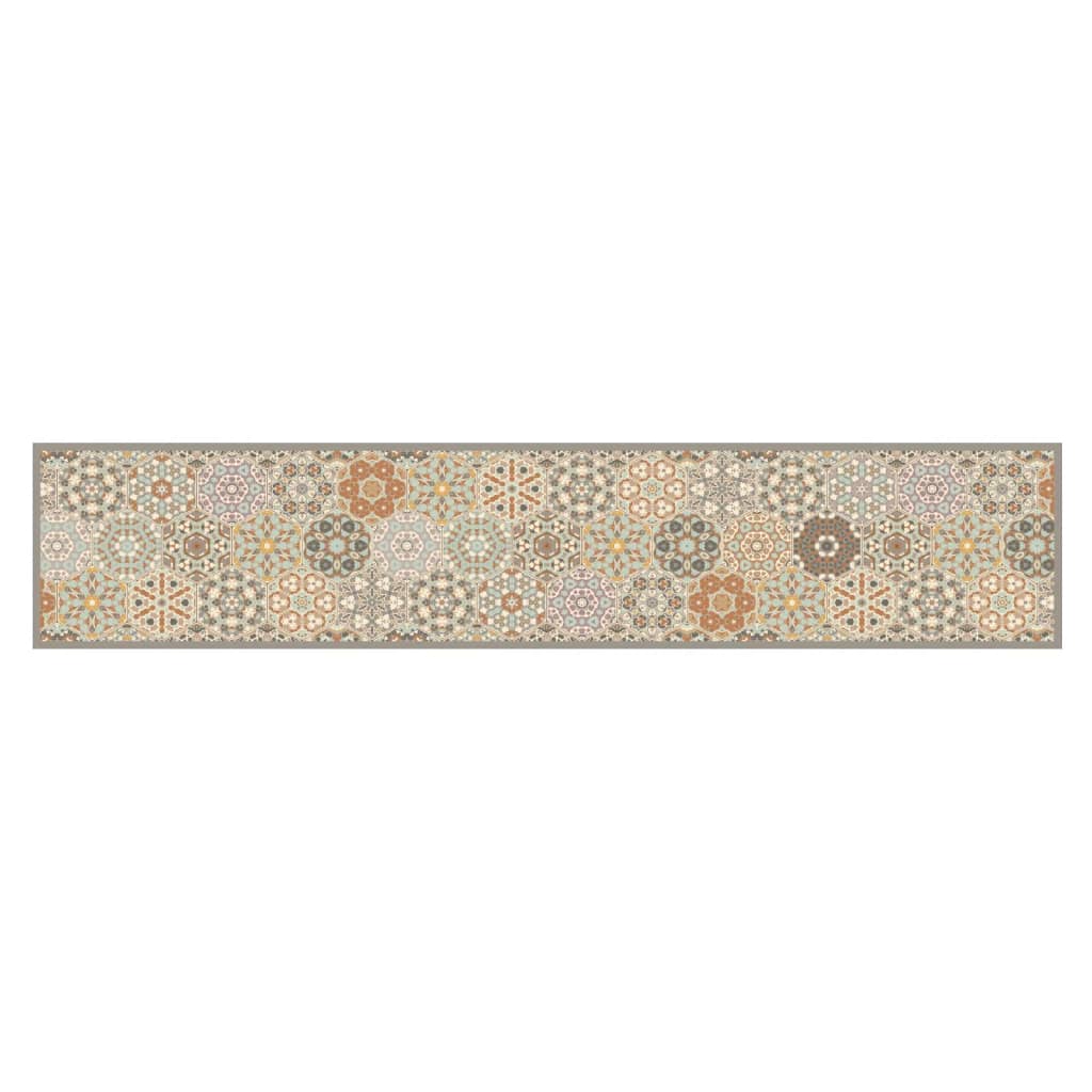 Vidaxx Küchenmatte, waschbar, Sechseck-Pastelldruck, 60 x 300 cm, Samt
