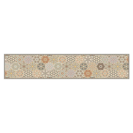 Vidaxx Küchenmatte, waschbar, Sechseck-Pastelldruck, 60 x 300 cm, Samt