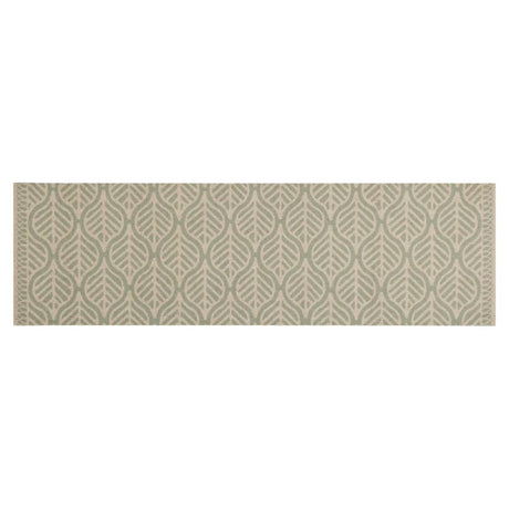 Vidaxx Küchenmatte waschbarer Blattdruck 45x150 cm Samt