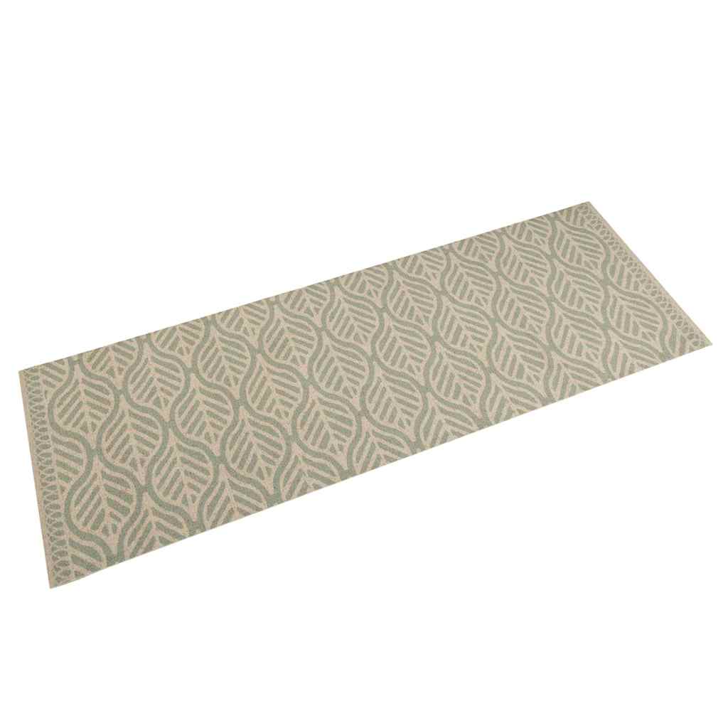 Vidaxx Küchenmatte waschbarer Blattdruck 60x180 cm Samt