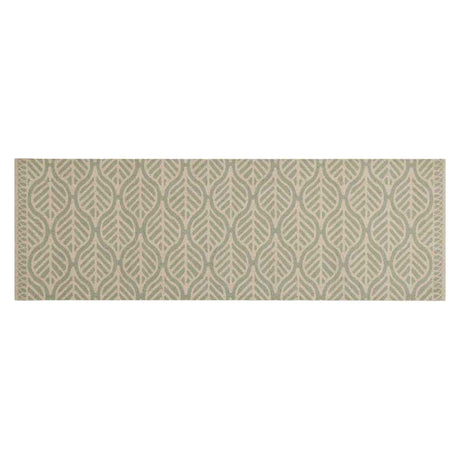 Vidaxx Küchenmatte waschbarer Blattdruck 60x180 cm Samt