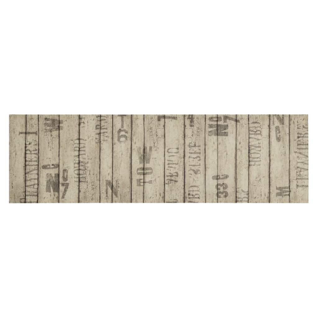 Vidaxx Küchenmatte waschbarer Zaundruck 45x150 cm Samt