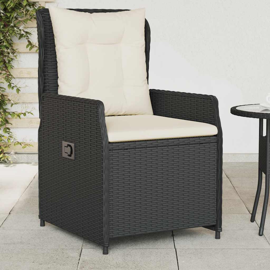 Vidaxl tuinstoelen 2 st verstelbaar poly rattan zwart