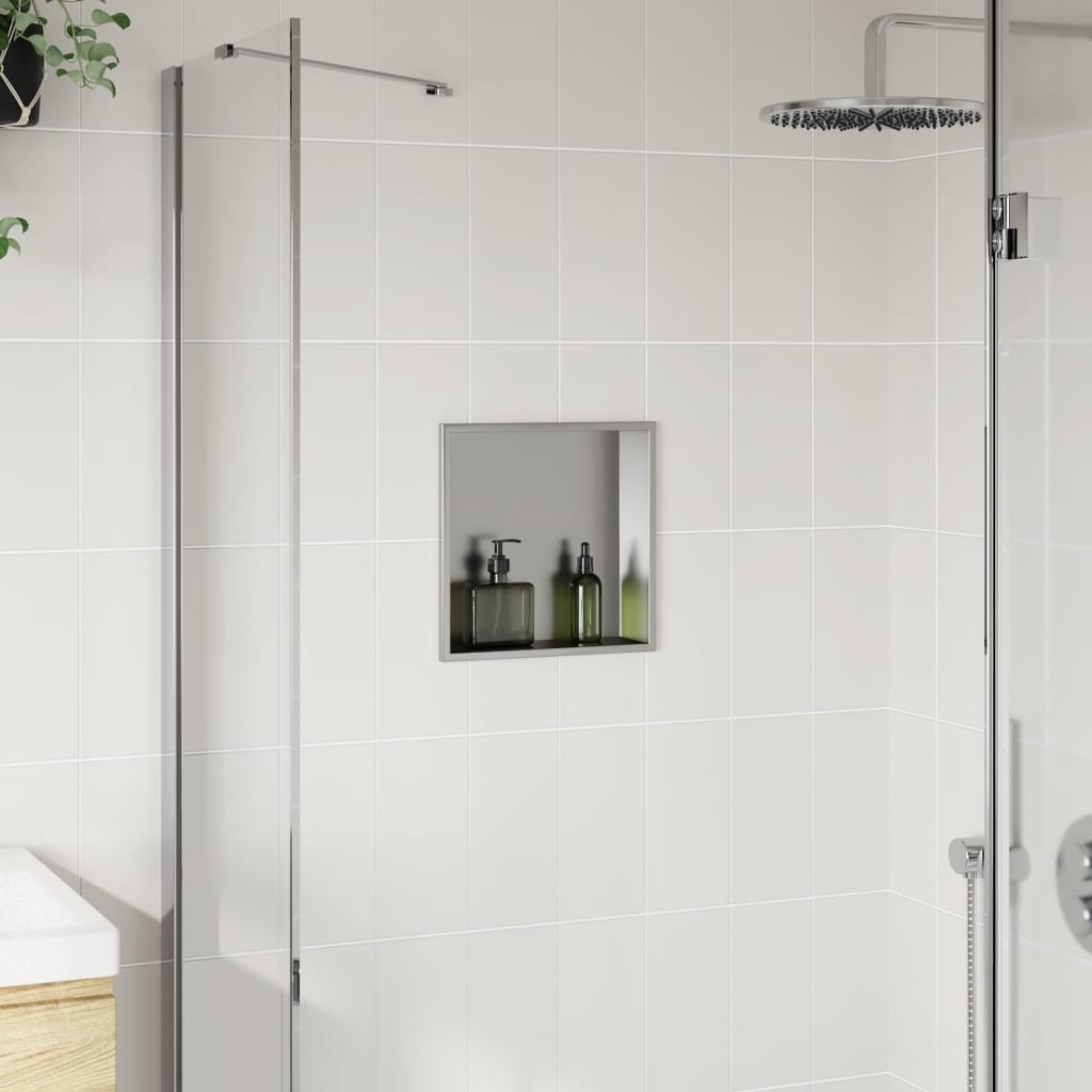 Vidaxx Duschnische 32x32x9 cm Edelstahl silber gebürstet