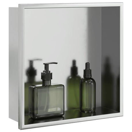 Vidaxx Duschnische 32x32x9 cm Edelstahl silber gebürstet