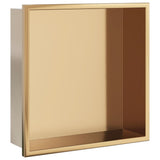 Vidaxx Duschnische 32x32x9 cm aus gebürstetem goldfarbenem Edelstahl