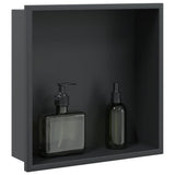 Vidaxx Duschnische 32x32x9 cm Edelstahl mattschwarz