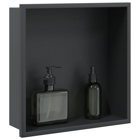 Vidaxx Duschnische 32x32x9 cm Edelstahl mattschwarz