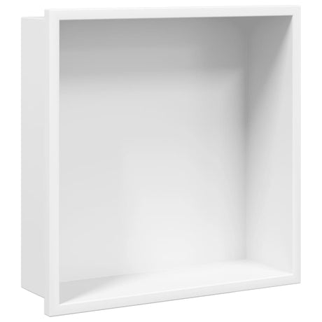 Vidaxx Duschnische 32x32x9 cm Edelstahl mattweiß