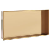 Vidaxx Duschnische 62x32x9 cm aus gebürstetem goldfarbenem Edelstahl
