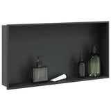 Vidaxx Duschnische 62x32x9 cm Edelstahl mattschwarz