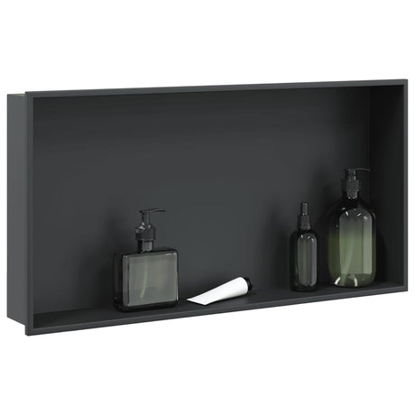 Vidaxx Duschnische 62x32x9 cm Edelstahl mattschwarz
