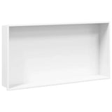 Vidaxx Duschnische 62x32x9 cm Edelstahl mattweiß