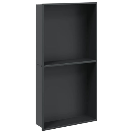 Vidaxx Duschnische 32x62x9 cm Edelstahl mattschwarz