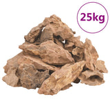 VidaXL Lavastein 25 kg 1-10 cm braun