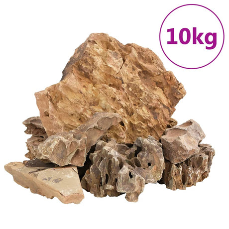VidaXL Drachensteine 10 kg 5-30 cm braun