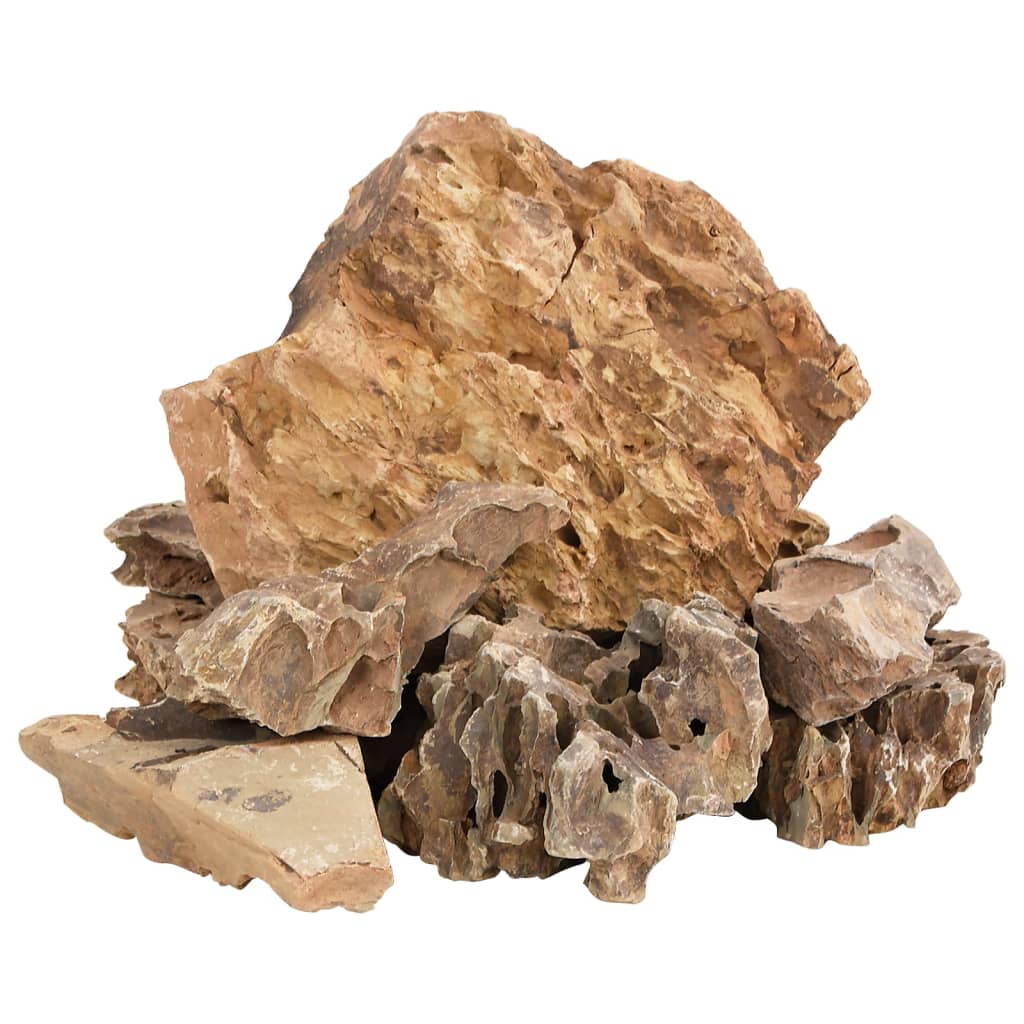 VidaXL Drachensteine 10 kg 5-30 cm braun