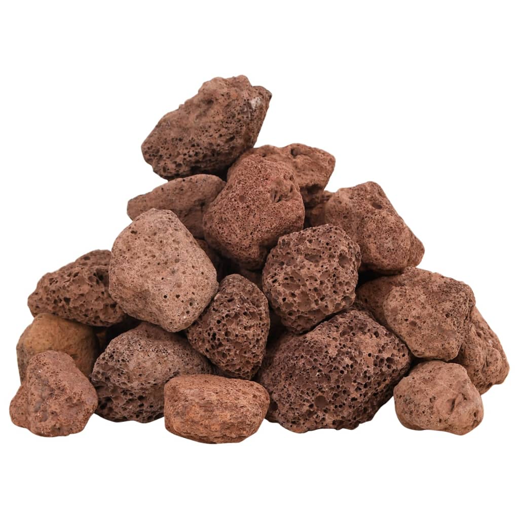 VidaXL Lavasteine 10 kg 3-5 cm rot