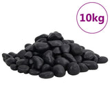 Vidaxl Kieselsteine poliert 2-5 cm 10 kg schwarz