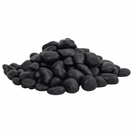 Vidaxl Kieselsteine poliert 2-5 cm 10 kg schwarz