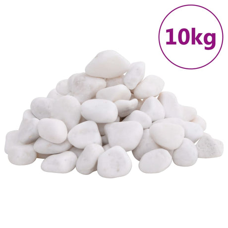 Vidaxl Kieselsteine poliert 2-5 cm 10 kg weiß