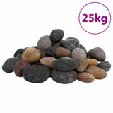 Vidaxl Kieselsteine poliert 5-8 cm 25 kg mehrfarbig