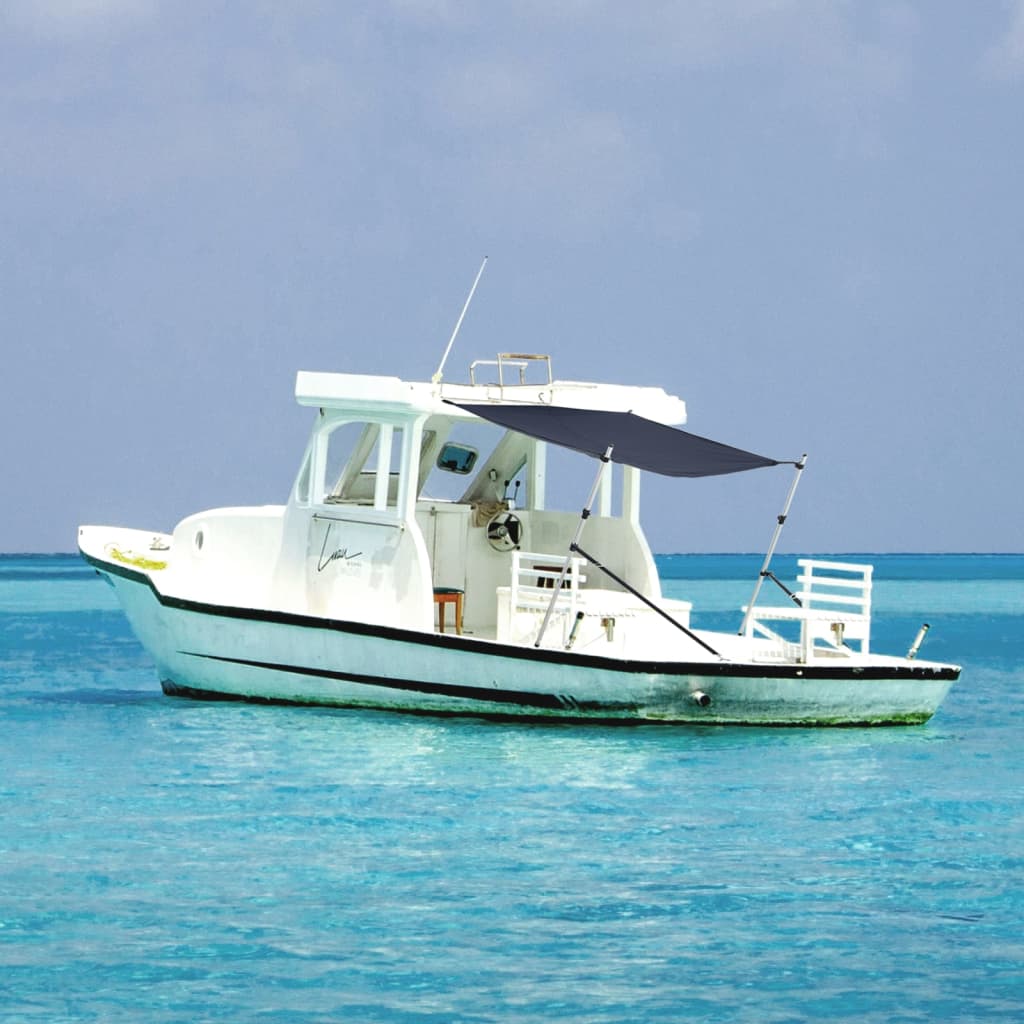 VidaXL Sonnenschutztuch-Set T-Top 174 x 205 x (115–194) cm, Marineblau