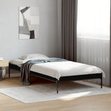 Vidaxl bedframe bewerkt hout en metaal zwart 100x200 cm