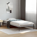 Vidaxl bedframe bewerkt hout en metaal grijs sonoma eiken 100x200 cm