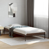 Vidaxl bedframe bewerkt hout en metaal bruin eikenkleurig 100x200 cm