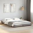 Vidaxl bedframe bewerkt hout metaal grijs sonoma eiken 120x200 cm