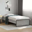 Vidaxl bedframe bewerkt hout en metaal grijs sonoma eiken 100x200 cm