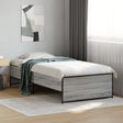 Vidaxl bedframe bewerkt hout en metaal grijs sonoma eiken 75x190 cm