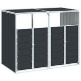 Vidaxx Containeraufbewahrung für 2 Container 144x81x113cm Stahl Anthrazit