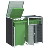 Vidaxx Containeraufbewahrung für 2 Container 144x81x113cm Stahl Anthrazit