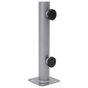 Vidaxx Sonnenschirmständer für ø32 34 38 mm Mast silberfarbener Stahl