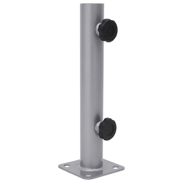 Vidaxx Sonnenschirmständer für ø32 34 38 mm Mast silberfarbener Stahl