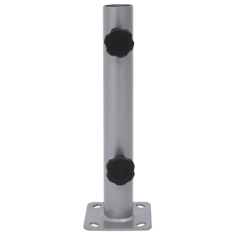 Vidaxx Sonnenschirmständer für ø32 34 38 mm Mast silberfarbener Stahl