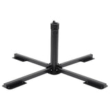 Vidaxl faltbarer Sonnenschirmständer für ø38 48 mm Maststahl glänzend schwarz