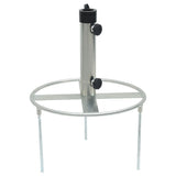 VidaXL Sonnenschirmständer mit Erdspießen für Ø38 48 mm Stahl silberfarben