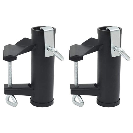 Vidaxx Sonnenschirmklemmen für Balkon 2 Stück 25-38 mm Stahl