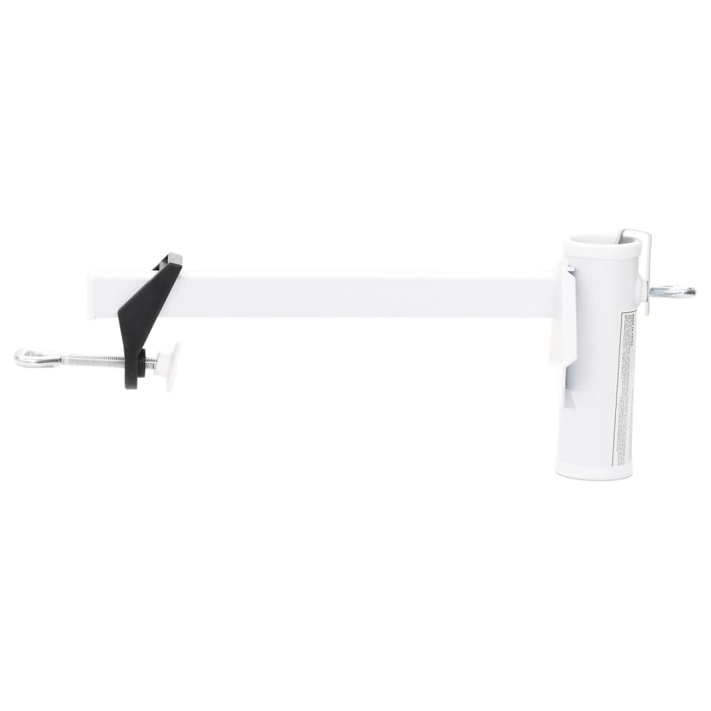 Vidaxx Sonnenschirmklemme für Balkon 38 mm Stahl weiß