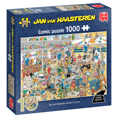 Jumbo Jan van Haasteren Puzzle - 10 Jahre Jan Van Haasteren Studio, 1000 Teile.